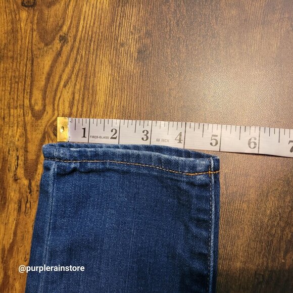Madewell Jeans 28 Skinny 9" Mid Rise Tummy Control Medium Dark Wash Stretch - Picture 12 of 13